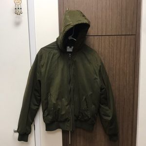 Hooded insulated flight jacket